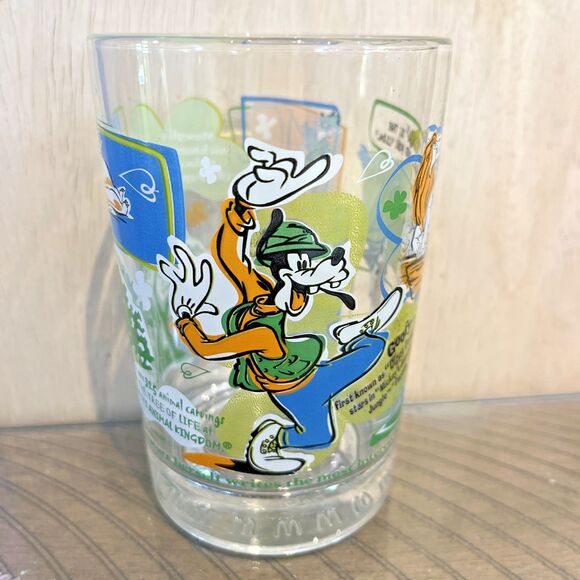 McDonalds Walt Disney 100 Years of Magic Comemerative Drinking Glass Goofy Simba - Picture 1 of 6